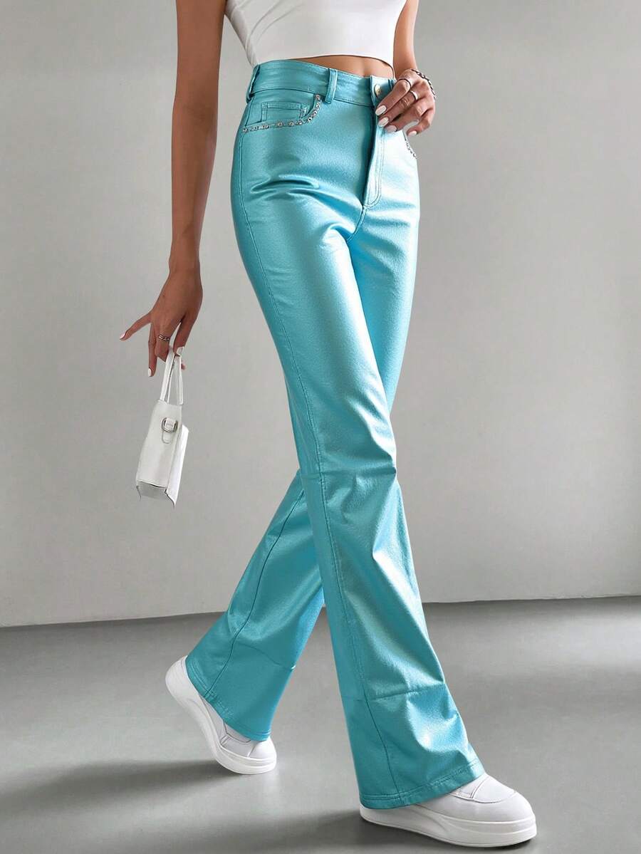 Women Pants - Lime Green - View 1
