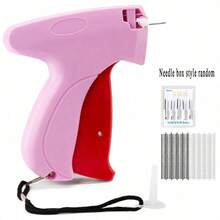 服装缝纫枪，服装标签枪，微型手持标签枪，快速缝纫枪，便携式快速服装固定器卷边工具，1000 个黑色和 1000 个白色 5 毫米迷你紧固件