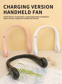 Portable Neck Fan, USB Rechargeable Neck Fan With 3 Wind Speeds Adjustable, For Office, Sports, Women, Men, Adults, Outdoor, Holiday Essential