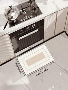 1pc Diatomite Modern Minimalist Color Block Pattern Kitchen Floor Mat, Lightweight, Shock-Absorbent Anti-Fatigue Kitchen Carpet, Absorbent, 3mm Thickness, Suitable For Kitchen, Bathroom, Entryway, Laundry Room, Study, Living Room, Etc. - Multicolor - View 7