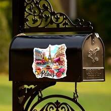 1 Pieza, Imán para refrigerador con diseño de París y la Torre Eiffel en color rosa - Elaborado en acrílico y goma suave, Decoración cuadrada para la cocina, Ideal para entusiastas de los viajes, regalo para el Día de la Madre/Padre, Decoración creativa para el hogar, la cocina, el refrigerador, la puerta, el gabinete de almacenamiento, con tema de París