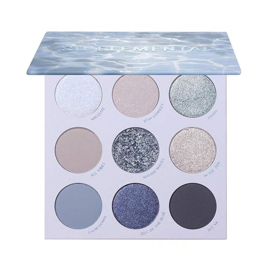 ColourPop Going Coconuts Nude Eyeshadow Palette - Cool-Toned Brown Eye Makeup Palette With 9 High-Pigment Matte And Shimmer Eyeshadow Finishes - Ultra-Velvety, Long-Wearing Formula (0.3 Oz) - So Elemental - View 1