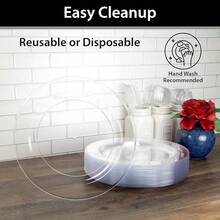 Tablesettings 30 Count Premium Quality Heavyweight 10.25 Inch Plastic Plates China Like Wedding And Party Dinnerware, Plastic Dinner Plates, Crystal Clear, 30 Count - Crystal Clear - View 6