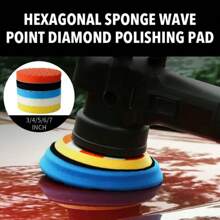 3/4/5/6/7 Zoll 5 Stück Auto Polierpad Set, selbstklebende Polierschwamm Scheiben für Auto Poliermaschine Bohrgerät, Strandutensilien, Strandaccessoires, Pool Schwimmhilfe