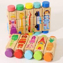Early Learning Kids Rotating Puzzle Blocks Montessori Twisting Cubes Children Educational Grasp Building Block Wooden Toys Educational Toy Wooden Toys Montessori Toy Wooden Puzzle Building Blocks Early Learning Puzzle Blocks Rotating Twisting Cubes Montessori Wooden Toys Grasp Building Blocks