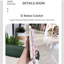 Funda de teléfono de silicona líquida con patrón de flores de cerezo, resistente a golpes y caídas, de moda y elegante