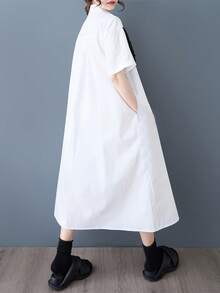 Women Midi Dresses - White - View 7
