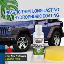 HGKJ Plastic Exterior Recovery Restorer Trim Long-Lasting Cleaner Agent Refresh Restoration Hydrophobic Coating Car Chemicals - White - View 9