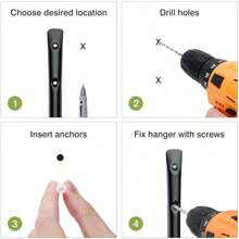 Heavy Duty Giant Garage Storage Hook Wall Mounted Utility Hanging Rack For Surfboard, Ladder, Kayak (4 Pcs Black 10" J Hook)