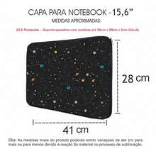 Briefcase Case Cover For Laptop Notebook Compatible With MacBook 15.6 - Galaxia - 黑色 - 查看 8