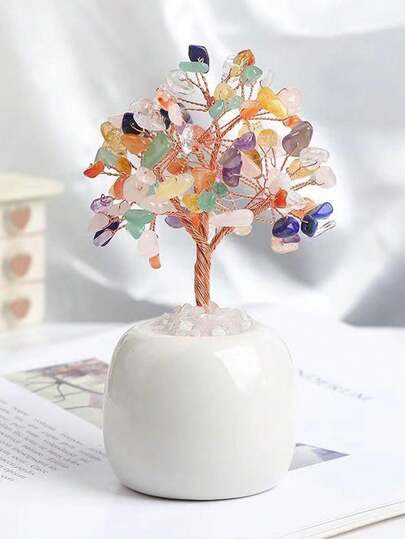 2026 Nuevo adorno decorativo de árbol de cristal colorido, decoración del hogar, decoración de cocina, decoración de habitación, decoración de fiesta, artesanía decorativa, accesorio de escritorio, decoración de mesa de comedor, decoración de dormitorio, decoración de oficina, decoración del hogar, decoración de sala de estar, decoración de escritorio de oficina, decoración de mesa, excelente regalo para maestros, regalo del Día de la Madre, regalo de graduación, regalo de cumpleaños para mejor amigo/compañero de clase, favor de fiesta, regalo del Día de San Valentín