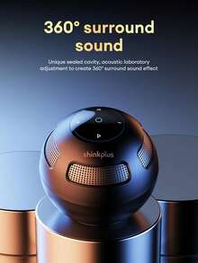 Lenovo 联想 TS5 黑色 高低音高清立体声 大音量 超长电池寿命 台式电脑扬声器 小型便携式无线扬声器 适用于家庭和办公室 - 黑色 - 查看 2
