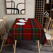 1/20PCs Tablecloth With Line Grid Printed Design, Rectangular Tablecloth, Perfect For Picnics, Camping, Weddings, Birthday Parties, Restaurants, And Buffet Dinners