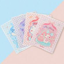 Miniso Sổ tay học sinh Sanrio Series, Sổ tay nhật ký Sổ tay A5, 80 tờ, Giấy dày, Quà tặng trở lại trường, Bìa chống thấm nước chống lem mực 80 tờ - Hồng - Xem 1
