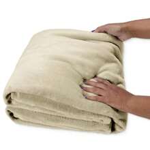 Kit 2 Plain Blankets For Couples In Microfiber 1.80 X 2.00 - Beauty & Comfort - KIT 2 BEIGE - View 2
