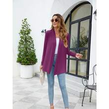 Newchoice Womens Casual Lightweight Long Sleeve Cardigan Soft Drape Open Front Fall Dusters (S-3XL) - Prem - View 8