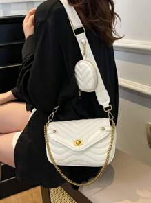 Bolso de hombro de mujer de nueva marca de diseñador, famoso, de PU, lujoso y de moda, estilo Ins