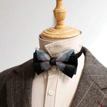 Creative Butterfly Bow Tie Men Necktie Solid Color Adjustable Soft Textured Bowknot Bridegroom Groomsman Cravat