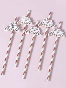 10 支装单人派对一次性装饰吸管 新娘婚礼派对创意纸质吸管 单身派对礼物