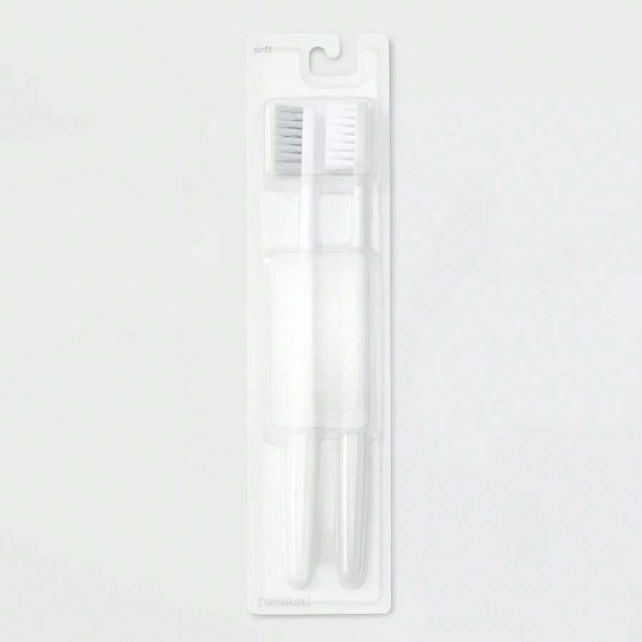 Manual Toothbrush Soft - 2ct - White - Dealworthy ™ - 1 - 查看 1