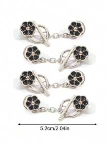 1/2/4/8 Sets Metallknöpfe zum Aufnähen ohne Nähen, Mutterknöpfe, Jacke, Pullover, Strickjacke, dekorative Broschen-Knöpfe für Damen