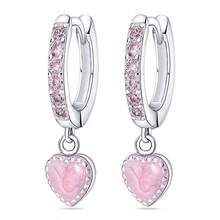 1 chiếc bông tai hình trái tim bằng bạc 925, thời trang và độc đáo, thích hợp cho những buổi hẹn hò lãng mạn vào mùa xuân/hè, tỏa sáng nhẹ nhàng vào ban đêm, kiểu dáng công chúa mộng mơ, nhẹ nhàng và đa năng, tiện dụng cho việc đi làm và đến trường, lựa chọn tối giản cao cấp hàng ngày, món đồ thiết yếu ngọt ngào và trẻ trung, tuyệt vời cho cuộc sống sinh viên, du lịch và chụp ảnh. - Hồng - Xem 7