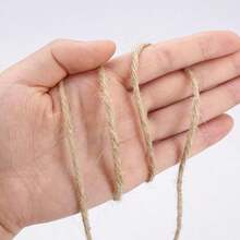 500FT Jute Twine Rope 3mm Natural Thick Garden Twine String Heavy Duty For Gardening Bundling Crafts Arts Gift Wrapping Packing Material Wedding Christmas Decoration Bulk - 3mm - 查看 11