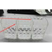 Transparent Acrylic 3-Compartment Cosmetic Storage Box - Perfect For Eyebrow Pencils And Brushes, Portable Organizer With Multiple Compartments, Perfect For Desks And Makeup Brush Racks, Makeup Brush Rack | Modern Makeup Box | Acrylic Makeup Box, Cosmetic Storage And Organization