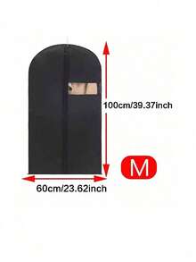 5pcs/ 1pc Clothes Dust Cover, Modern Drop Cloth Sheet For Household Half-Transparent Dustproof Cover For Clothes, Thicken Zippered Suit Cover, Waterproof Garment Cover Wedding Dress Protective Cover - Black - View 16