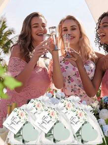 16/4 Stücke Hochzeitsfeier Herz-Spiegel-Set, Hochzeitsbegünstigungsgeschenkset mit Herz-Spiegeln, Dankeskarten, Organza-Zugband-Beutel, Brautparty-Geschenke, Brautjungfern-Geschenke, Hochzeitstisch-Mittelstück-Dekoration, tragbare kompakte Spiegel, Geschenke für Neuvermählte, Partybegünstigungen, geeignet für Geburtstagsparty, Junggesellinnenabschied, Spa-Partys