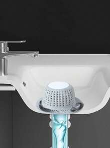 Universal Silicone Drain Hair Catcher - Flexible Bathroom Sink Cover For Pop-Up & Standard Drains, Leak-Proof Design Back To School