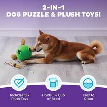 By Nina Ottosson Puppy Hide N' Slide Treat Puzzle Enrichment Dog Toy, Green - Snuffle N' Treat(綠色) - 查看 2