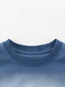 Big Kid/Teenager Versatile Letter Print Loose Fitting T-Shirt, Summer