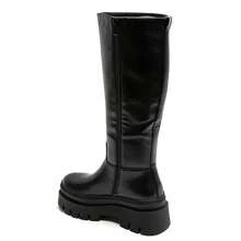 Bottes Hautes à Plateforme Crantée Avec Fermeture Zippée – Style Chunky Moderne - Black - View 5