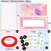 Go Go Go 74PCS Empty Press On Nails Packaging Box Set Includes 35PCS Empty Nail Package Box 35PCS White Background Paper 1pc Double Sided Tape And 3 Thank You Stickers For Press On Nail Business - PinkPlanet - View 2