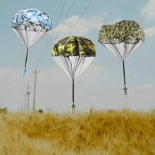 4 pezzi Giocattoli paracadute, soldati paracadutisti con paracadute per lancio manuale, giocattoli di modellini di paracadutisti, bambole con paracadute per attività all'aperto, giochi di lancio, adatti a bambini e adulti, giocattoli volanti emozionanti per esterno, piccoli regali per bambini, regali per feste di compleanno dei bambini