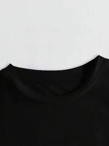 Girls' Travel-Themed T-Shirt, Round Neck, Short Sleeve Design, Cute Summer Top For Women, Perfect For A Girls' Trip With Friends. - Black - View 5