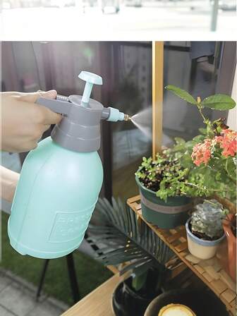 1pc 2L/3L, 67.64oz/101.45oz Watering Can, Adjustable Nozzle Garden Sprayer Bottle, Heavy Duty Anti-Drop Pressure Spray Bottle With Graduated Scale For Outdoor Gardening, Car Wash, Surface Disinfection