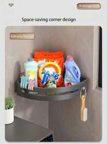 1 Stück 3-stöckiges Badregal ohne Bohren, Wandmontiertes Aufbewahrungsregal für Badezimmer, Toilette, Küche, Balkon