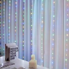 1 Stück USB Vorhang Lichterkette, 8 Beleuchtungsmodi, warm/weiß/farbwechselnd, mit Fernbedienung, geeignet für Zuhause, Schlafzimmer, Weihnachtsbaum, Halloween, Erntedankfest, Hochzeitsfeier, Innendekor, Weihnachtsgeschenk