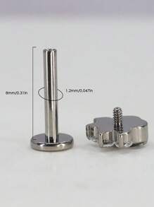 Aretes de titanio ASTM F136 con circonitas engastadas en forma de pata de gato, animal o perro, con rosca interna de 1,2 mm (calibre 16), para piercing de caracola, hélix, cartílago, lóbulo, trago y daith.