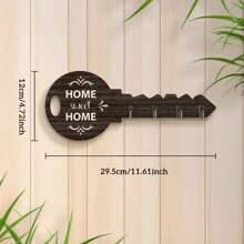 1pc Fashionable Wooden Key Hook - Wall Mounted Key Holder, Painted Surface, Easy Installation, Suitable For Living Room, Apartment, Holiday Gift Room Decor Bedroom Decor Home Decor Wall Decor