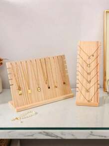 Grand présentoir en bois pour bijoux, support organisateur de colliers et pendentifs pour comptoir ou vitrine