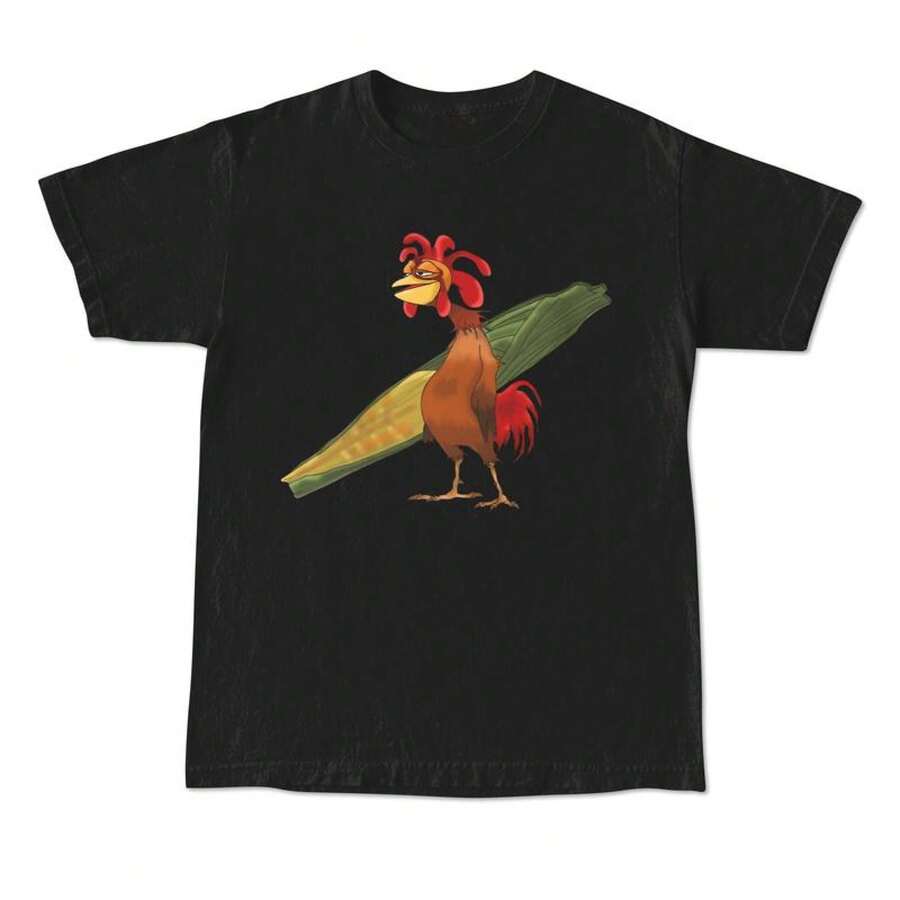 Chicken Joe Shirt, Beach Surf Unisex T-Shirt Back Printed Cotton Casual Classic, Gift For Her, Gift For Him, Gift For Friend Menswear Top - màu đen - Xem 1