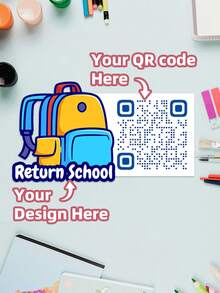 1~100pcs Personalized Labels - Customized Logo And QR Code Stickers, PVC Stickers, Colorful Customization, Personalized, Unique Ideal Gift, Social Media Scan Code Pattern Logo Text, Suitable For Students, Workers, Pets, Schools, Homes, Offices - Multicolor - View 4