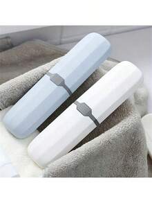 1个便携式牙刷和假牙塑料盒，整理您的牙刷和牙膏！ - 彩色 - 查看 5