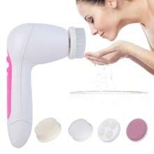 5-in-1-Multifunktionsgerät zur elektrischen Gesichtsreinigung, Porenreiniger, Bürstenmassagegerät (Pink)