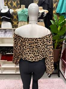 Blusa Plus Size Manga Longa Estampada