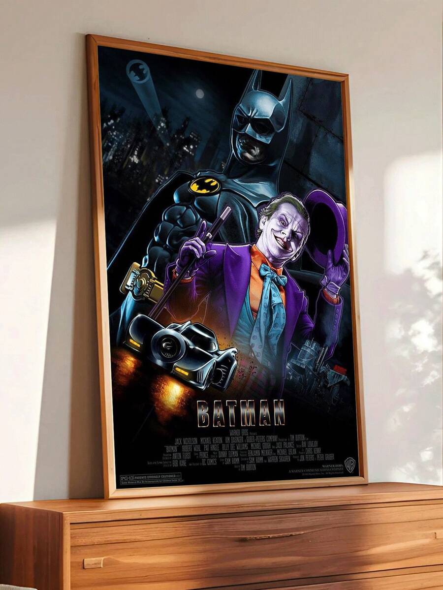 WB 1pc Unframed, 1989 Batman Movie Poster Print > Michael Keaton > Comics > Gotham City > > The Dark Knight > Kim Bassinger - Multicolor - View 1