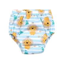 4 pièces de couches lavables et réutilisables pour bébé, étanches, respirantes, 6 couches de protection, 100% polyester, doublure et tissu extérieur imperméable, avec fonction anti-fuite, culottes de propreté, sous-vêtements pour bébé, cadeau de bébé